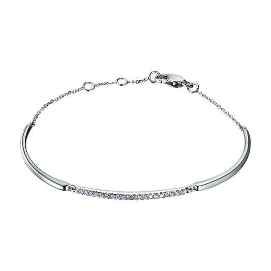 Sterling Silver Bracelet with Lab-Created Diamonds 0.170 CT.TW