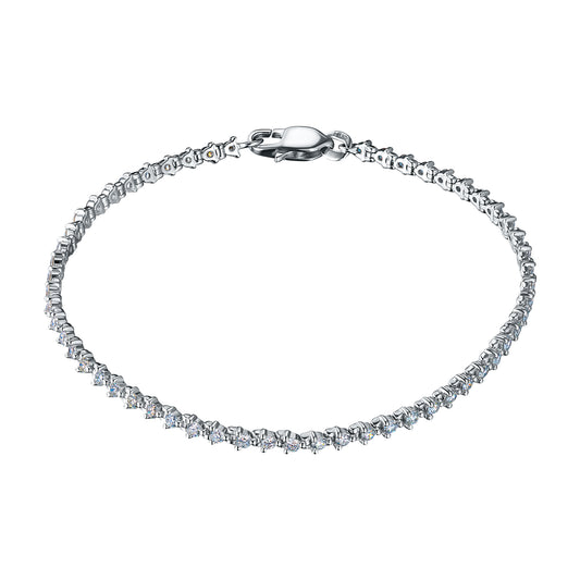 Sterling Silver Bracelet with Lab-Created Diamonds 1.21 CT.TW