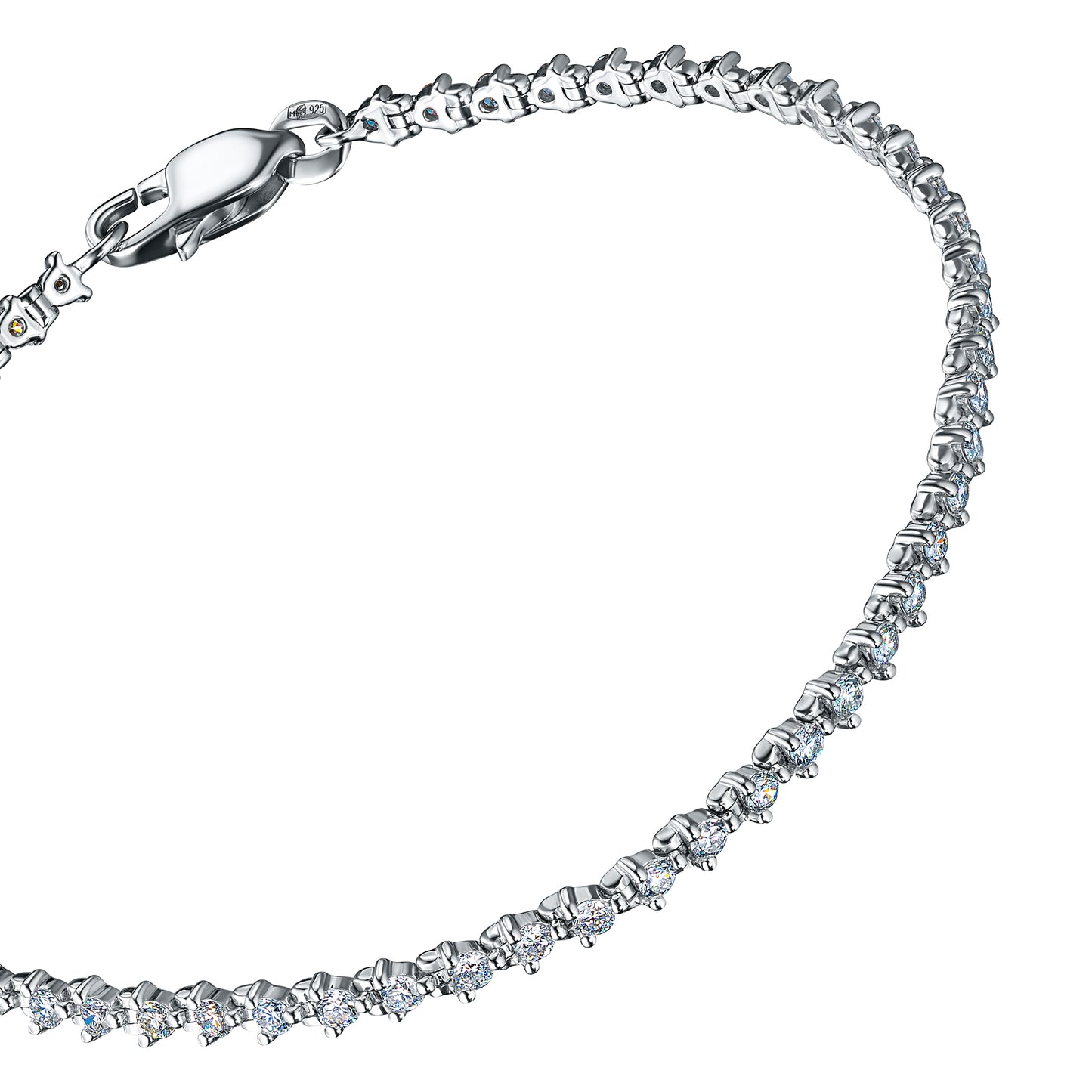 Sterling Silver Bracelet with Lab-Created Diamonds 1.35 CT.TW