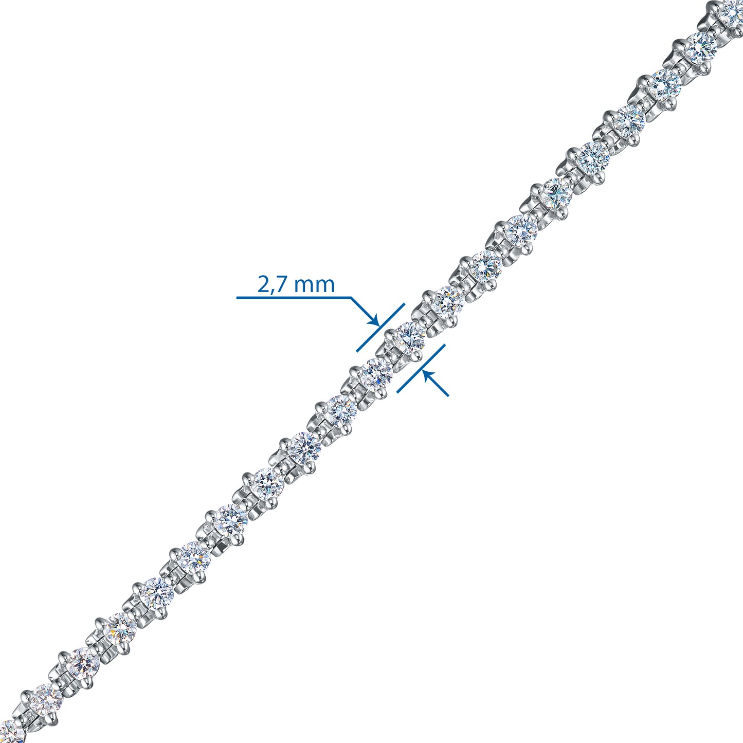 Sterling Silver Bracelet with Lab-Created Diamonds 92.350 CT.TW