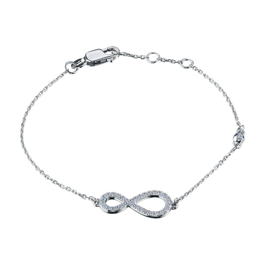 Sterling Silver Bracelet with Lab-Created Diamonds 0.280 CT.TW
