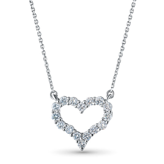 14K White Gold Necklace with Lab-Created Diamonds 0.550 CT.TW