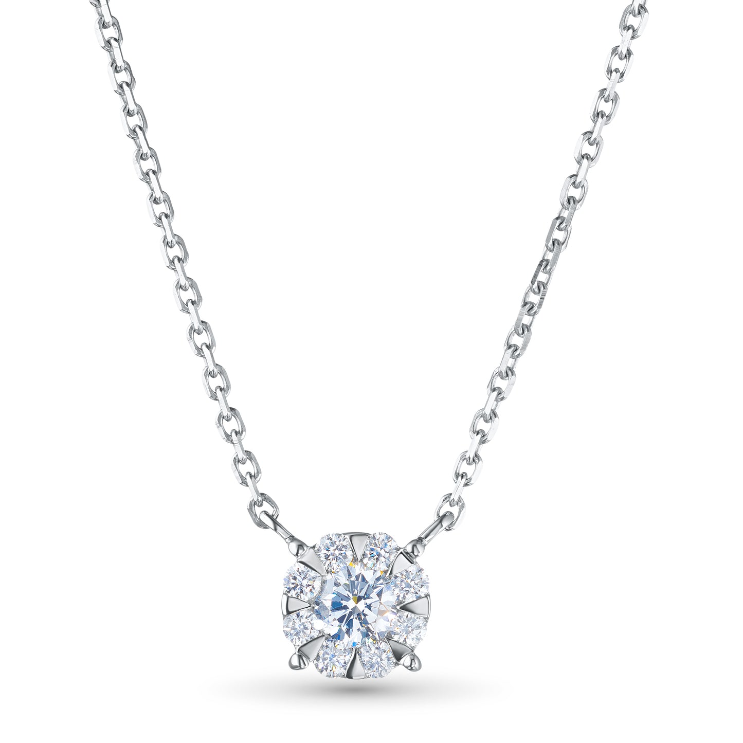 Sterling Silver Necklace with Lab-Created Diamonds 0.280 CT.TW