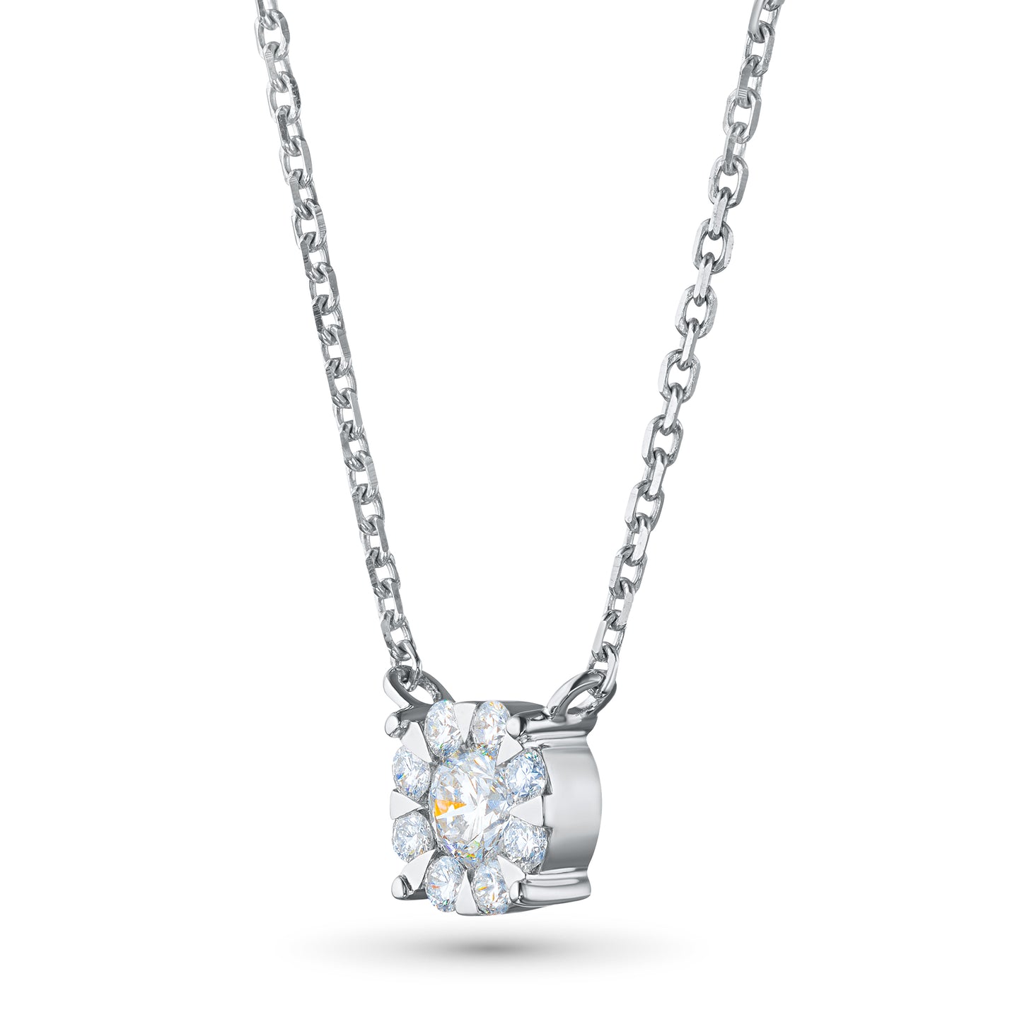 Sterling Silver Necklace with Lab-Created Diamonds 0.280 CT.TW