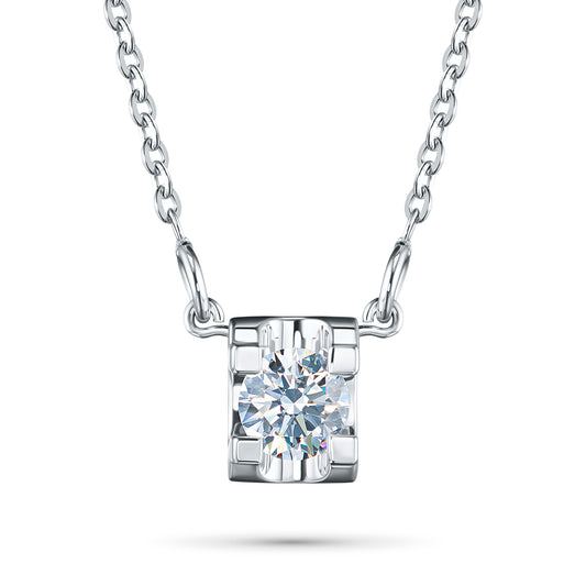 Sterling Silver Necklace with Lab-Created Diamonds 0.270 CT.TW