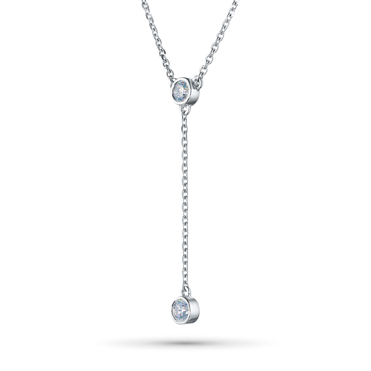 Sterling Silver Necklace with Sapphire 0.28 CT.TW