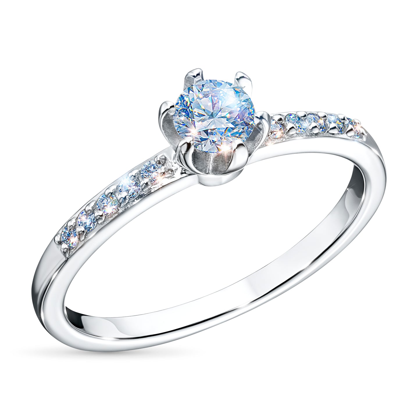 Sterling Silver Ring with Lab-Created Diamonds 0.330 CT.TW