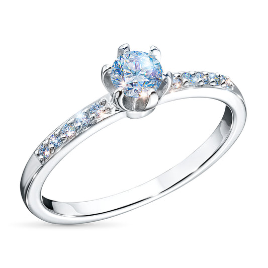 Sterling Silver Ring with Lab-Created Diamonds 0.980 CT.TW
