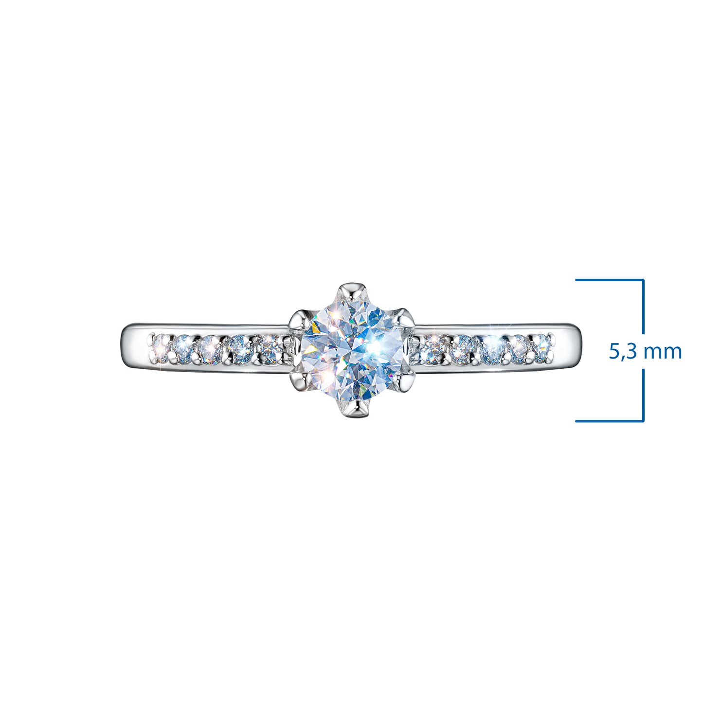 Sterling Silver Ring with Lab-Created Diamonds 0.980 CT.TW