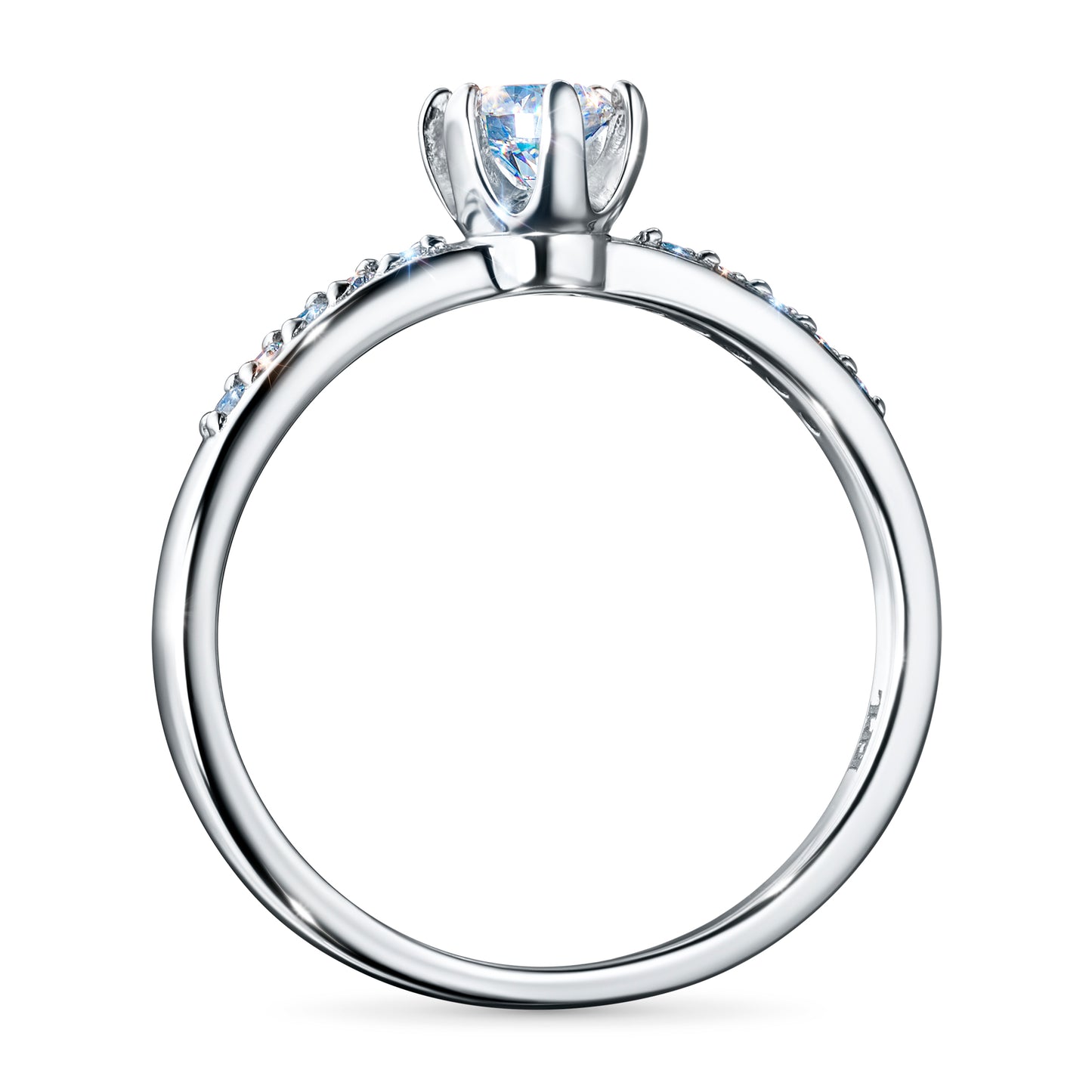 Sterling Silver Ring with Lab-Created Diamonds 0.980 CT.TW