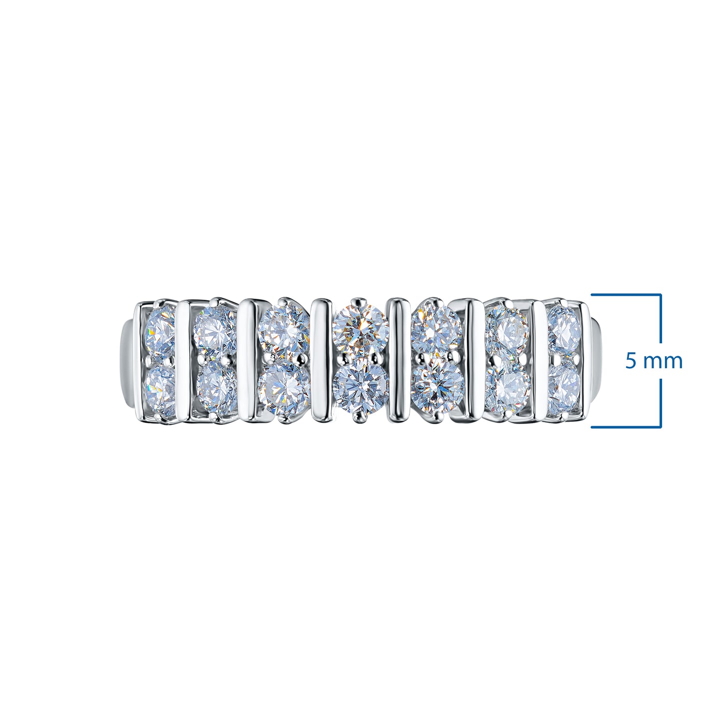 Sterling Silver Ring with Lab-Created Diamonds 5.980 CT.TW