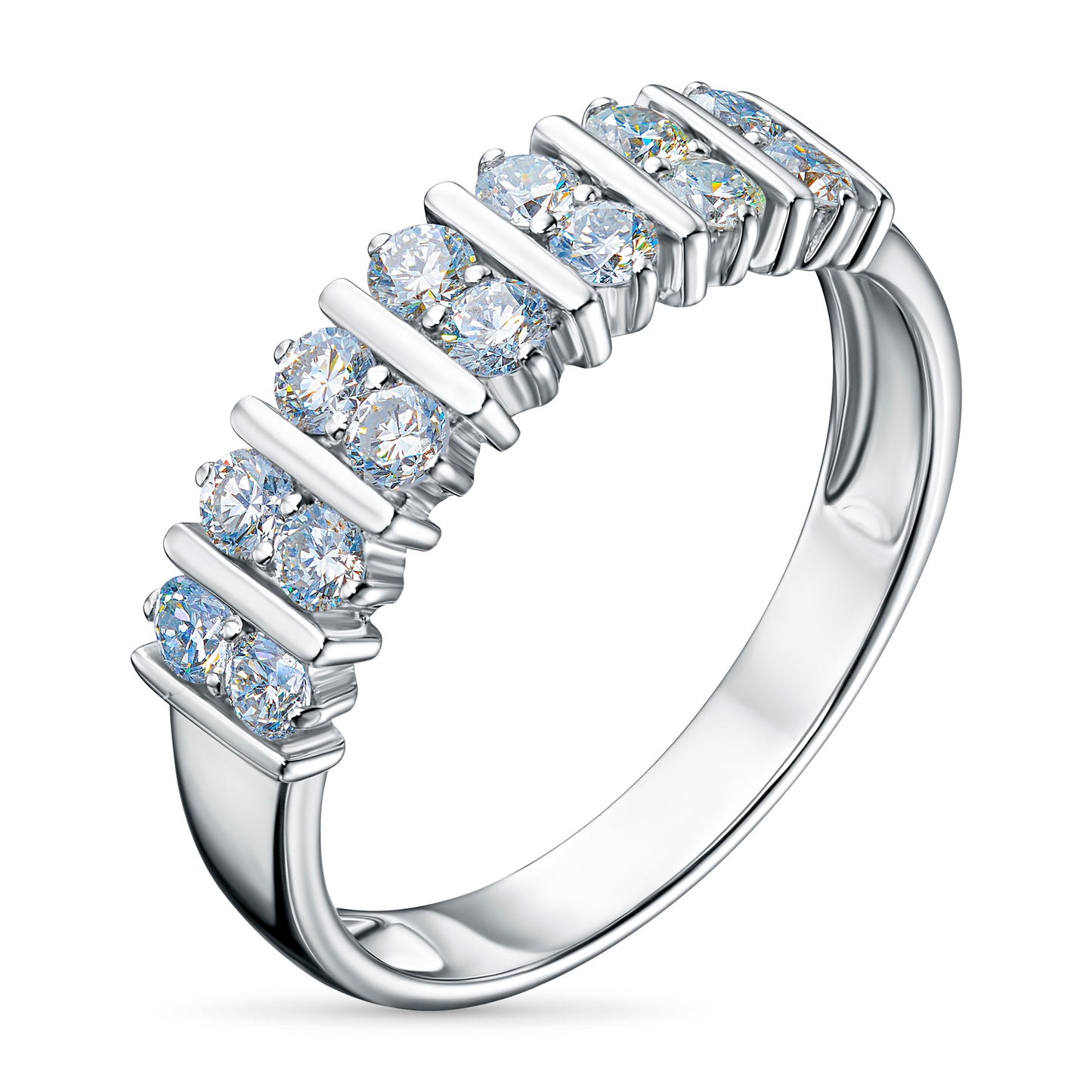 Sterling Silver Ring with Lab-Created Diamonds 5.980 CT.TW