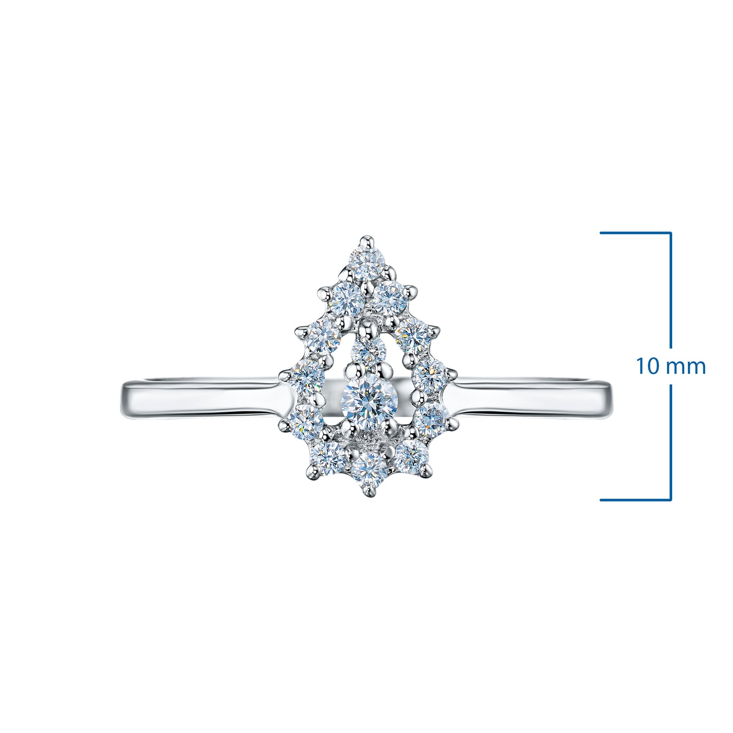 Sterling Silver Ring with Lab-Created Diamonds 0.190 CT.TW