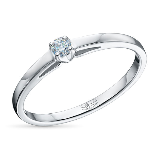 Sterling Silver Ring with Lab-Created Diamonds 0.080 CT.TW
