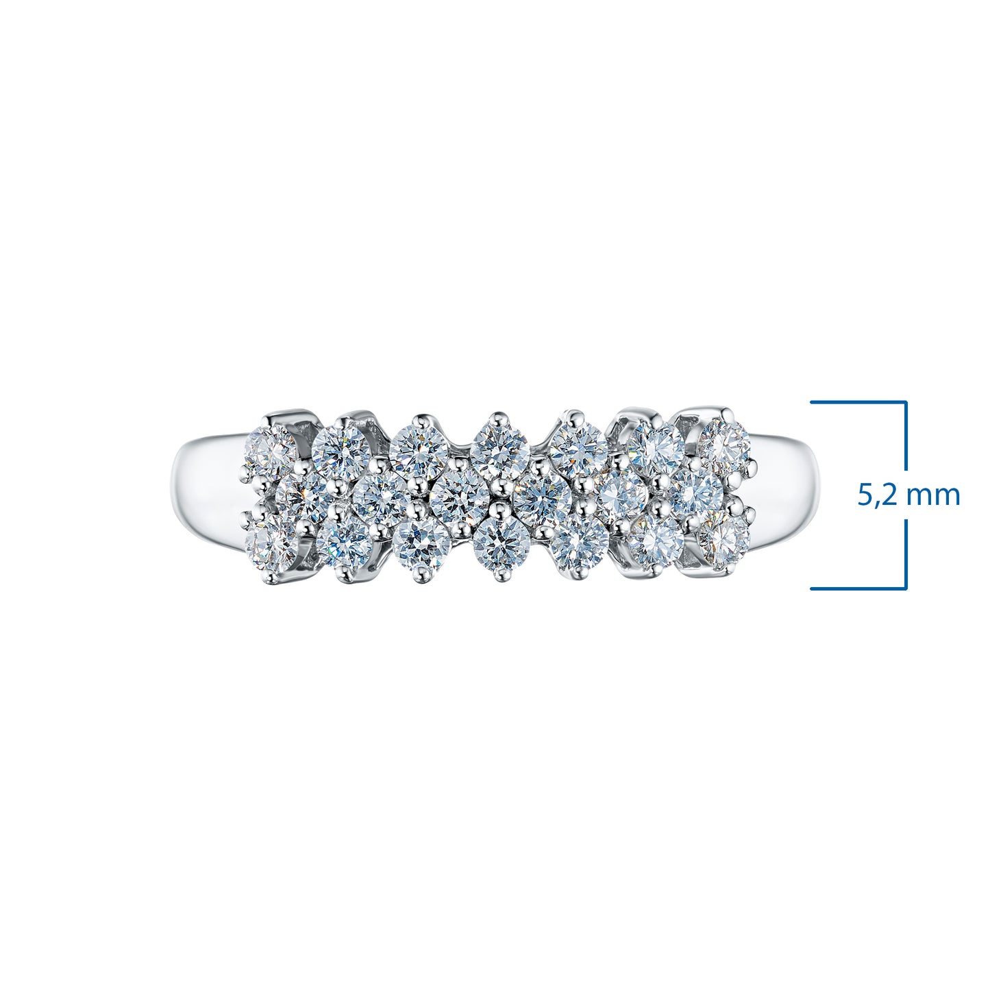 Sterling Silver Ring with Lab-Created Diamonds 0.600 CT.TW