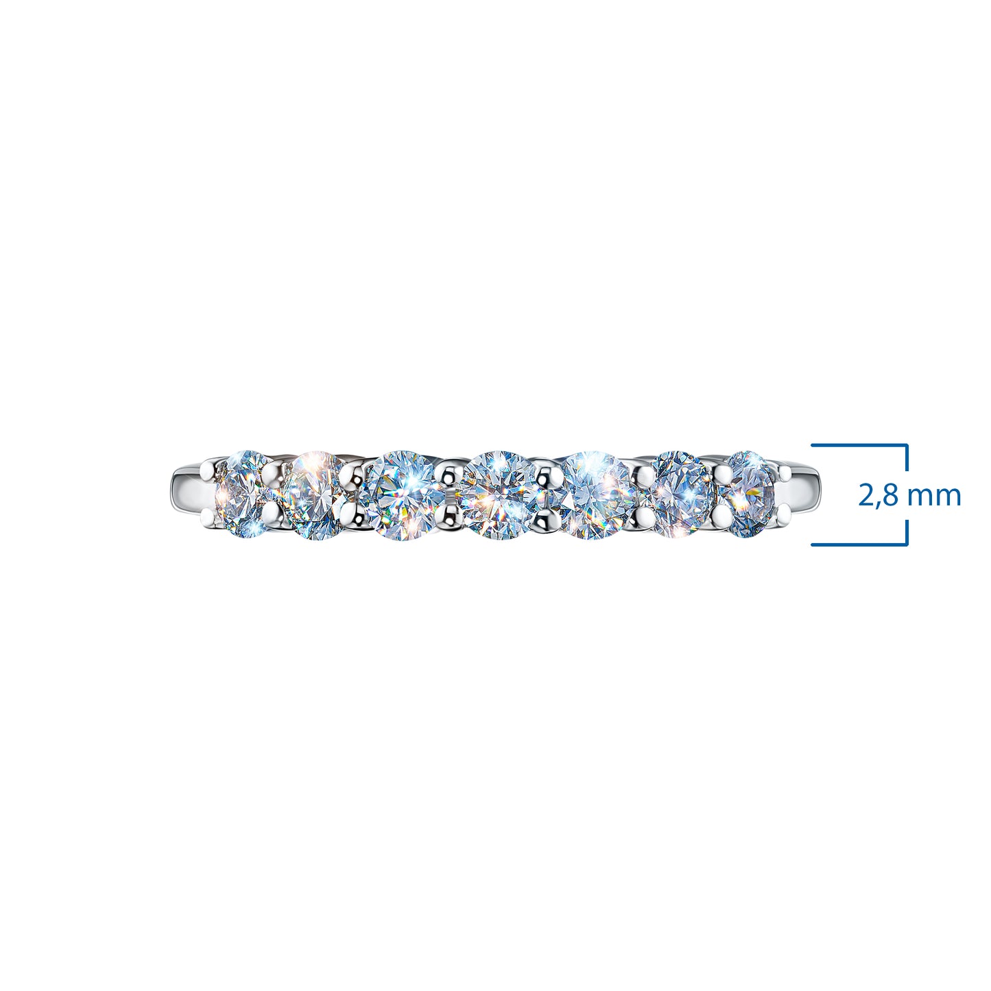 Sterling Silver Ring with Lab-Created Diamonds 0.55 CT.TW