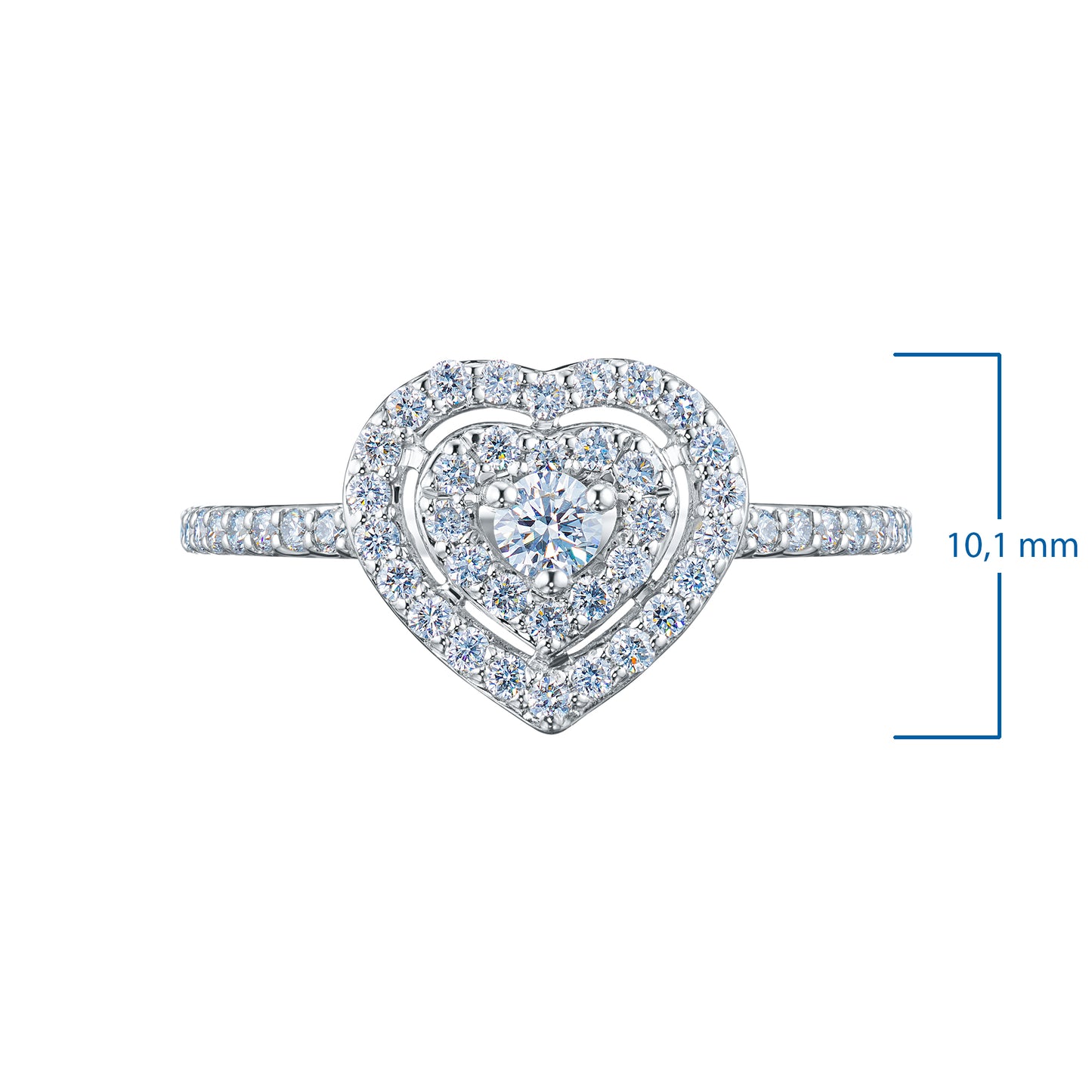 Sterling Silver Ring with Lab-Created Diamonds 18.600 CT.TW