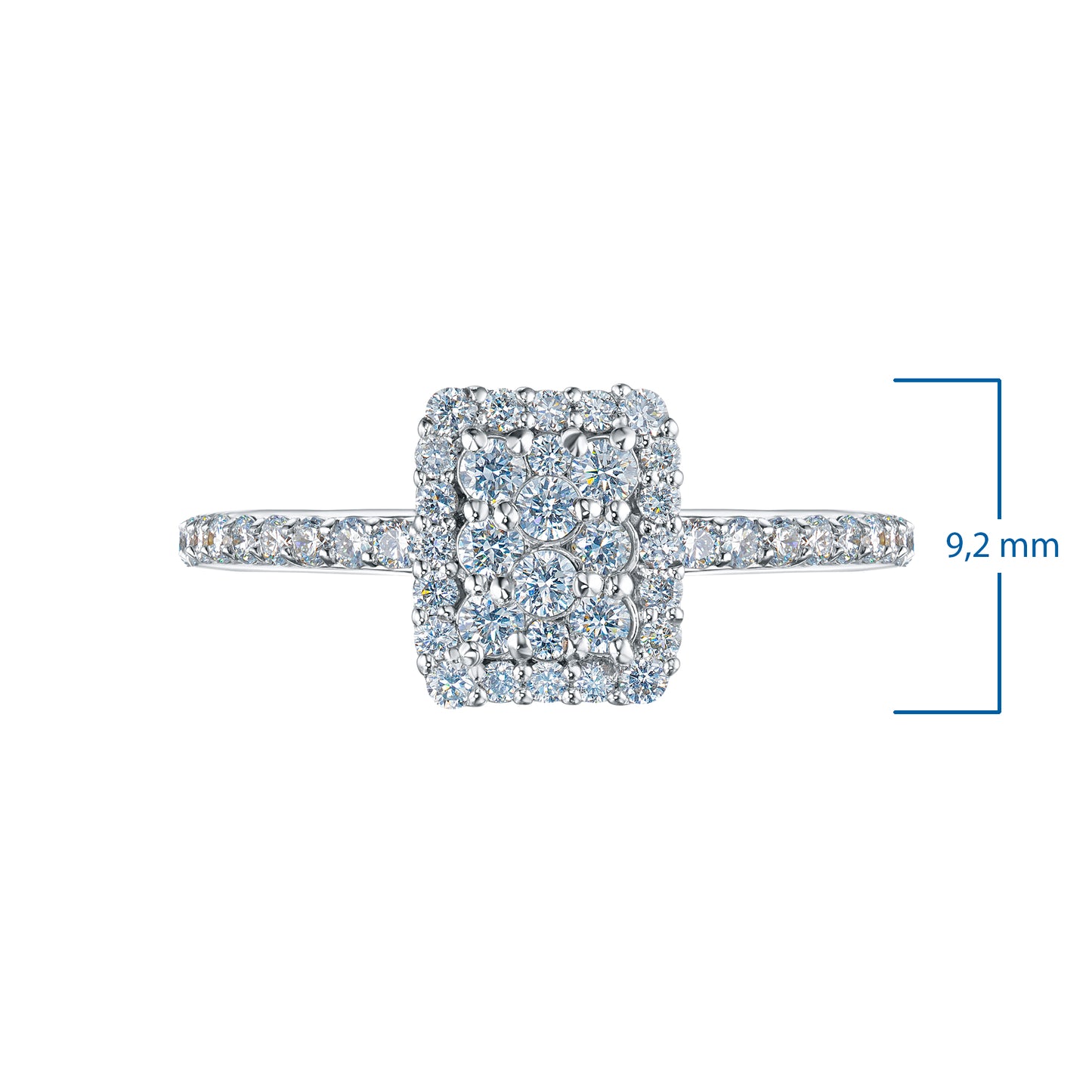 Sterling Silver Ring with Lab-Created Diamonds 0.540 CT.TW