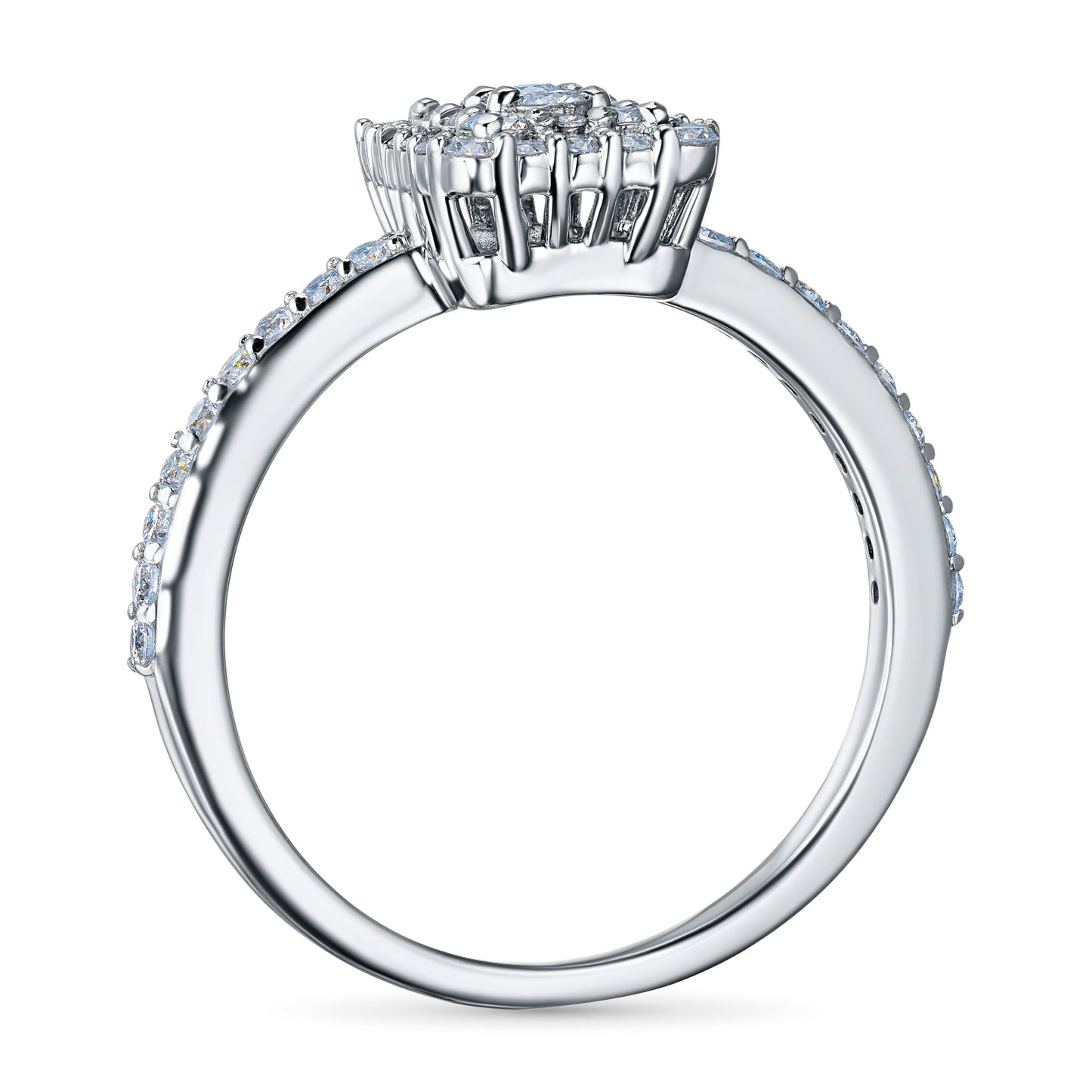 Sterling Silver Ring with Lab-Created Diamonds 0.540 CT.TW