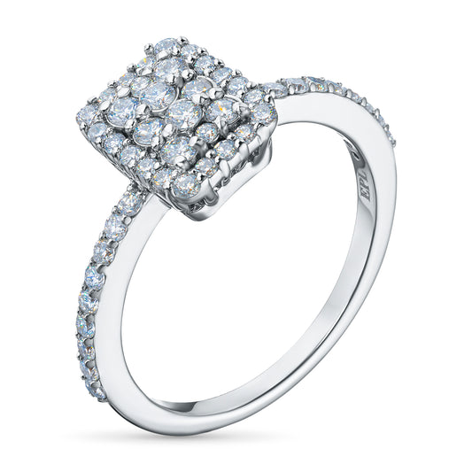 Sterling Silver Ring with Lab-Created Diamonds 0.540 CT.TW