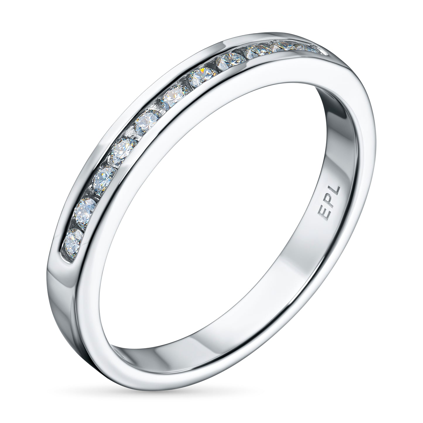 Sterling Silver Ring with Lab-Created Diamonds 0.210 CT.TW