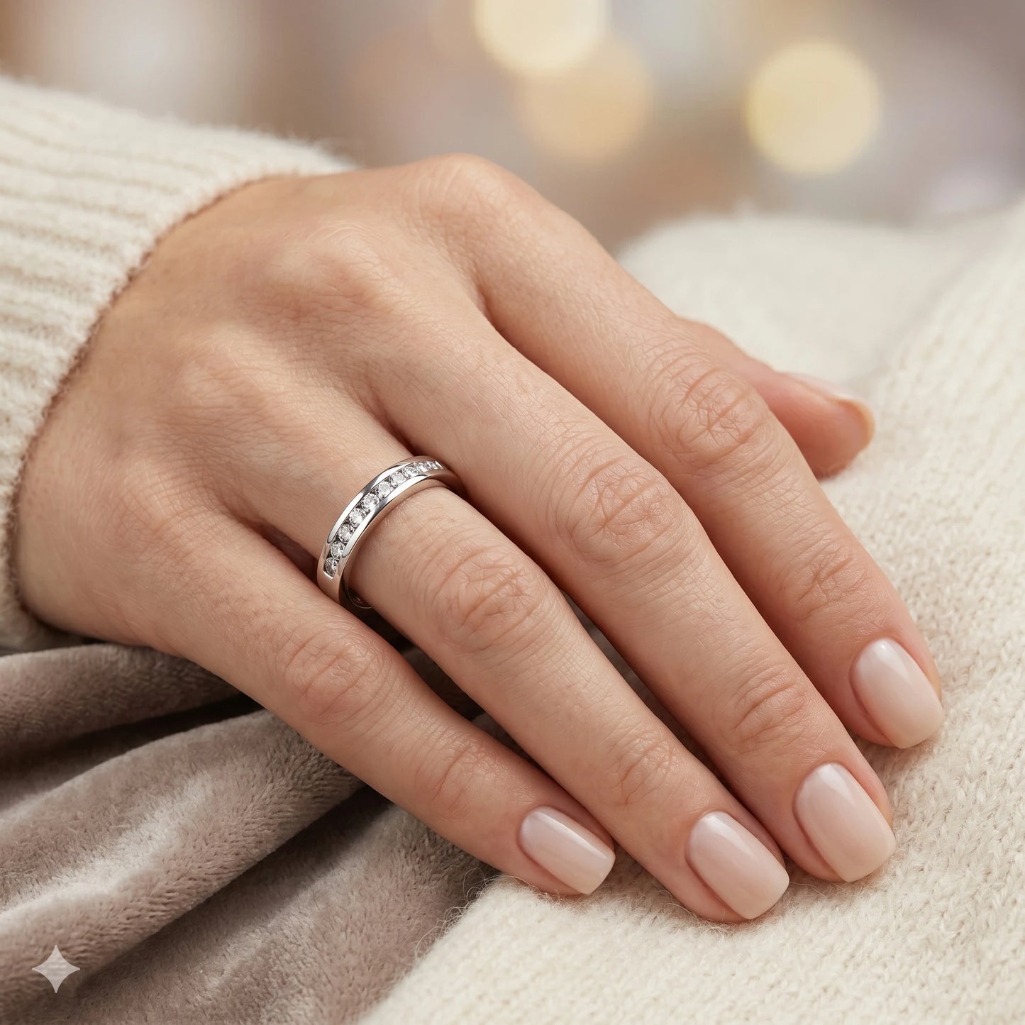 Sterling Silver Ring with Lab-Created Diamonds 0.29 CT.TW