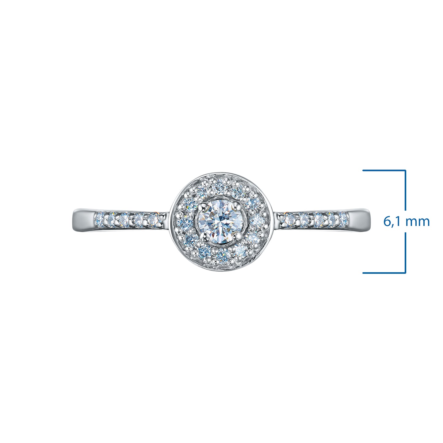 Sterling Silver Ring with Lab-Created Diamonds 2.330 CT.TW