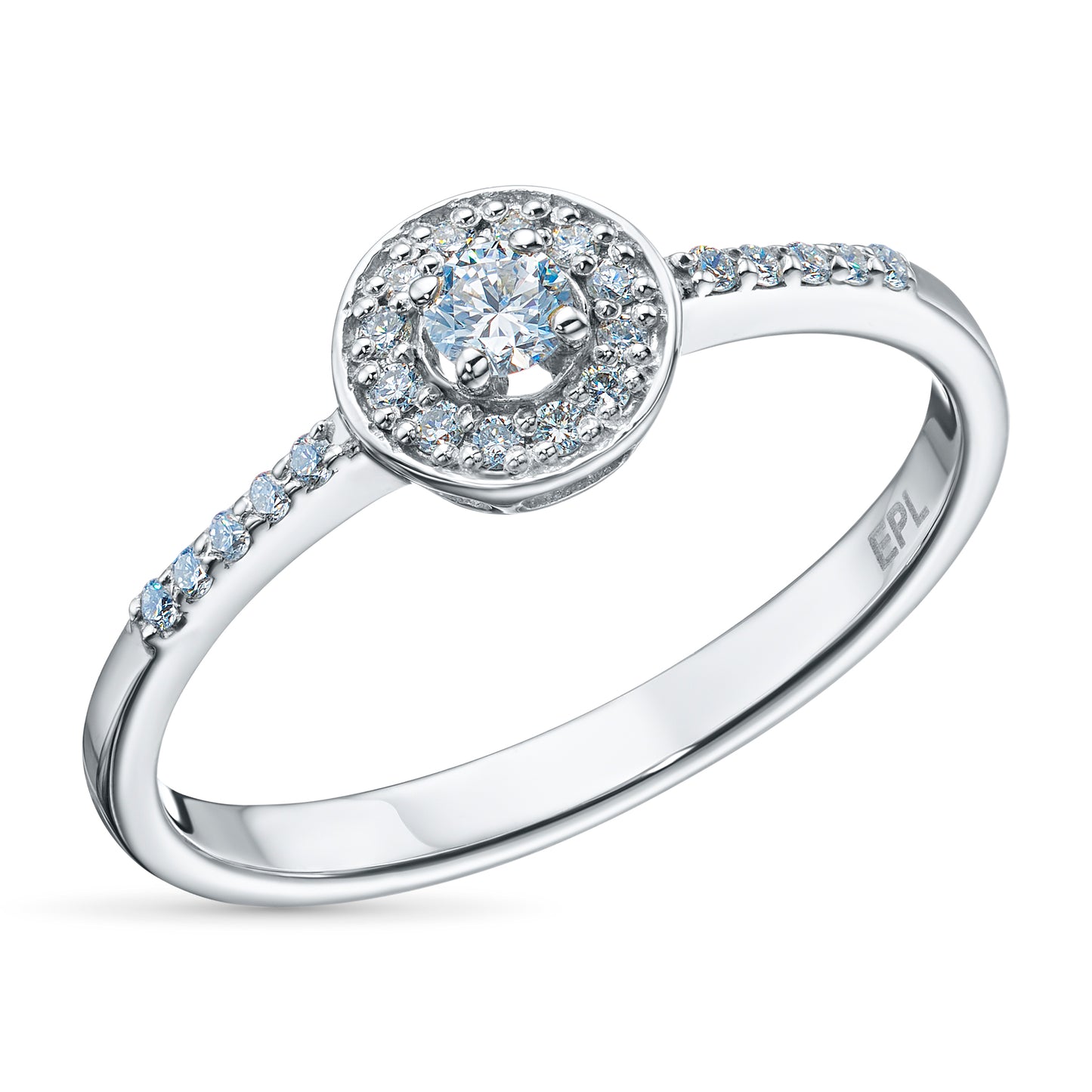 Sterling Silver Ring with Lab-Created Diamonds 0.110 CT.TW