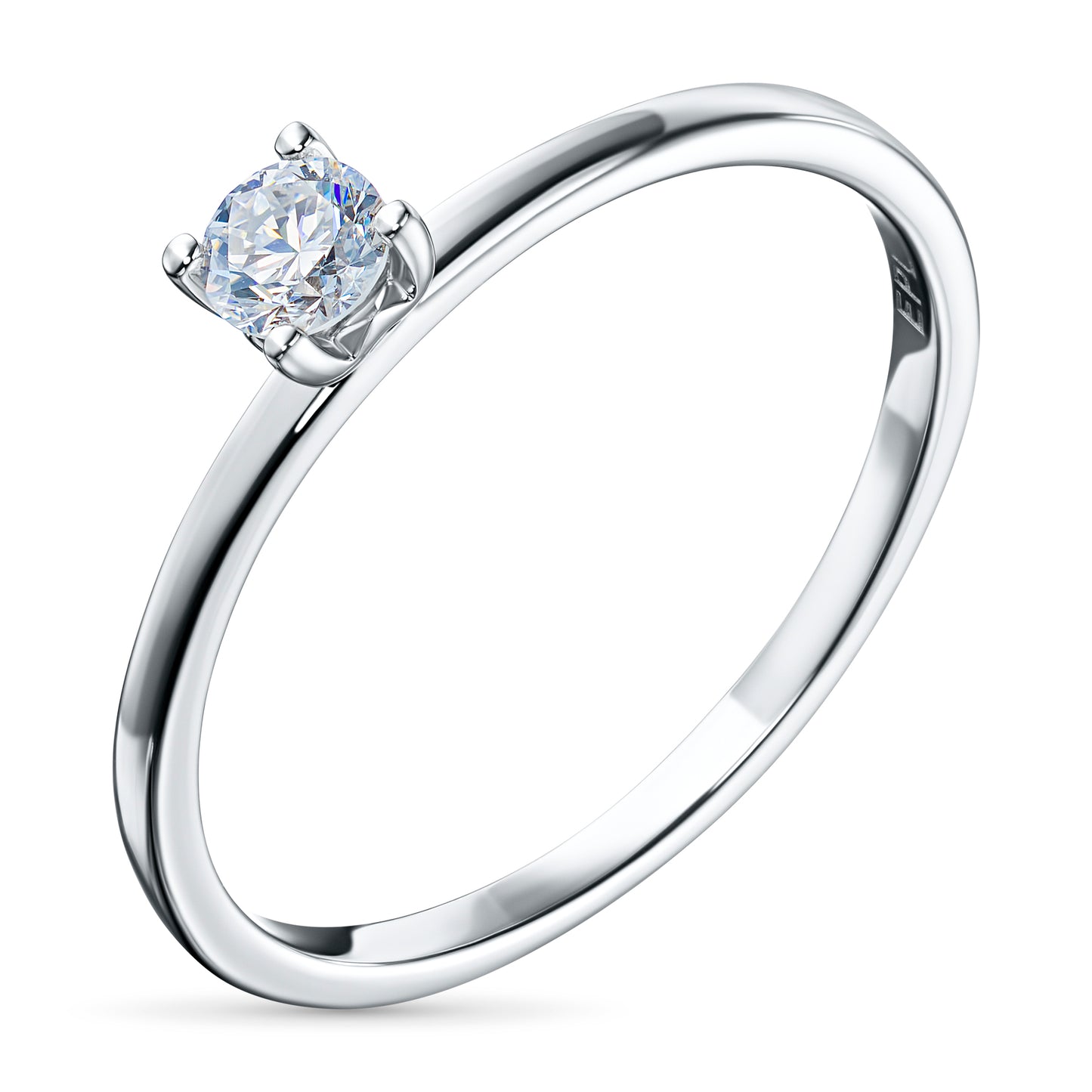 Sterling Silver Ring with Lab-Created Diamonds 0.180 CT.TW