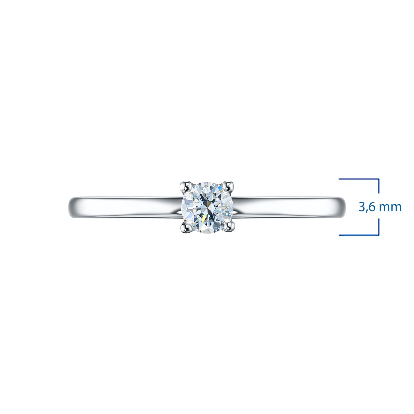 Sterling Silver Ring with Lab-Created Diamonds 0.180 CT.TW