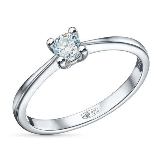 Sterling Silver Ring with Lab-Created Diamonds 0.290 CT.TW
