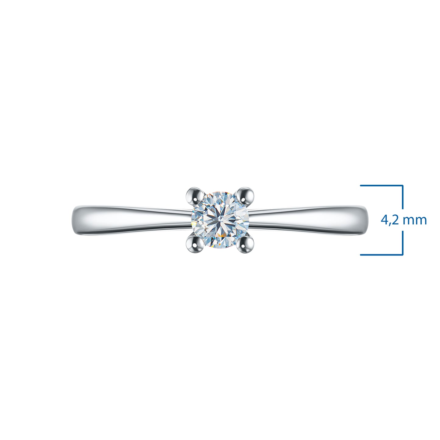 Sterling Silver Ring with Lab-Created Diamonds 0.290 CT.TW