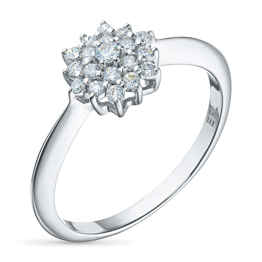 Sterling Silver Ring with Lab-Created Diamonds 0.370 CT.TW