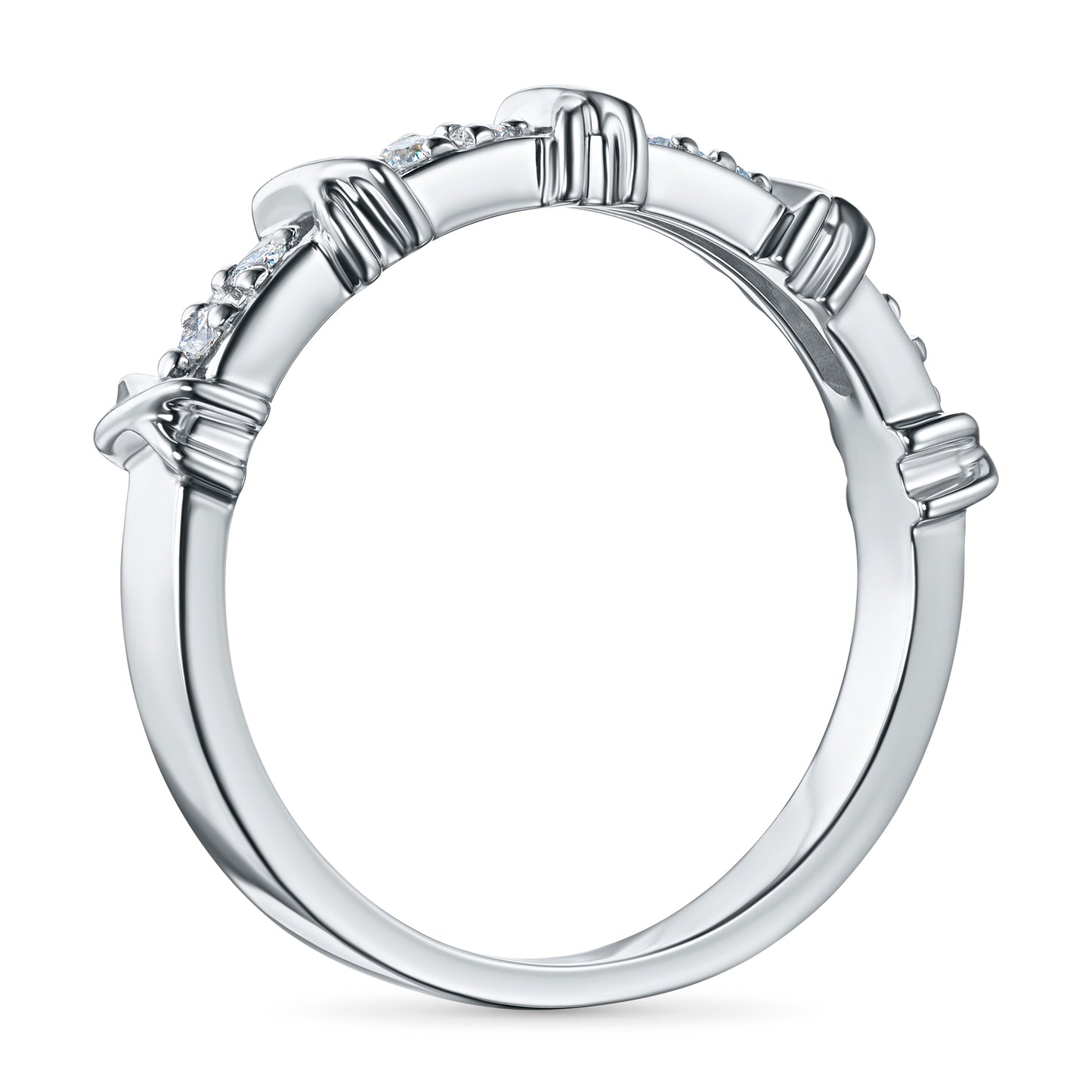 Sterling Silver Ring with Lab-Created Diamonds 0.160 CT.TW