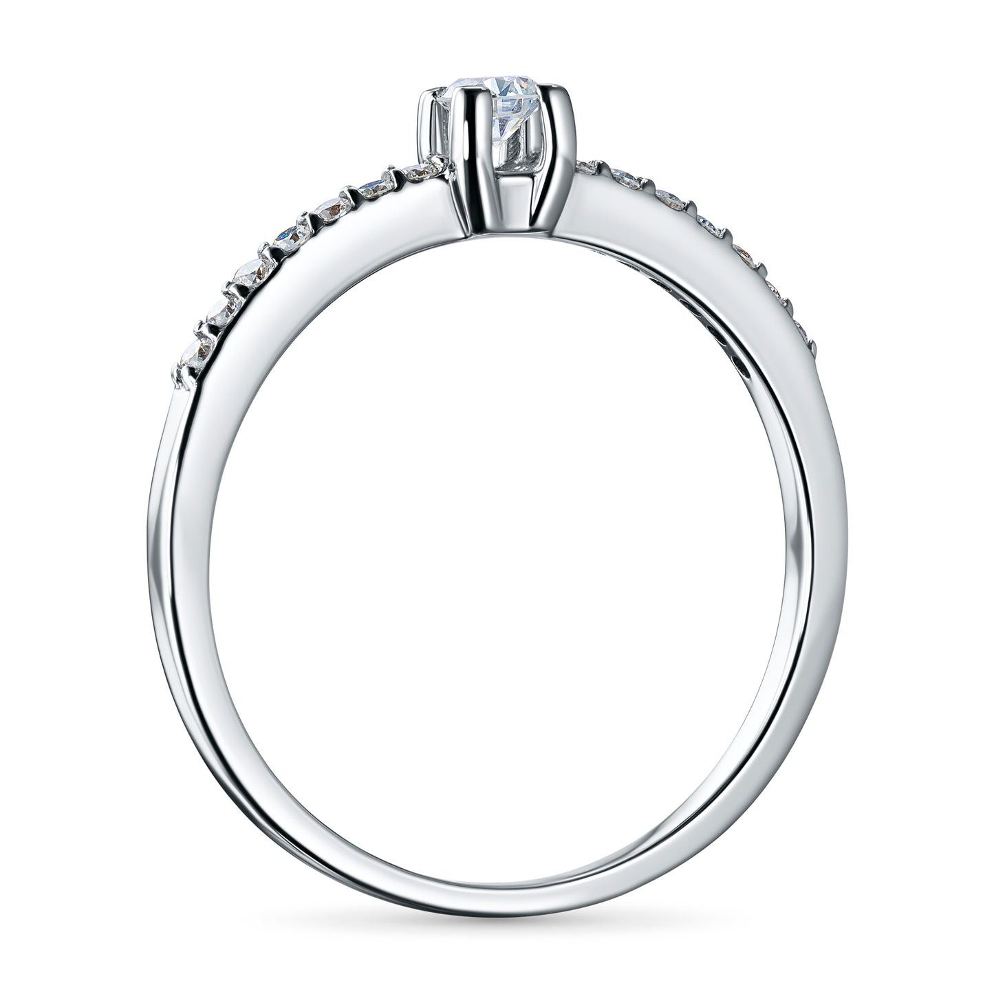 Sterling Silver Ring with Lab-Created Diamonds 0.170 CT.TW