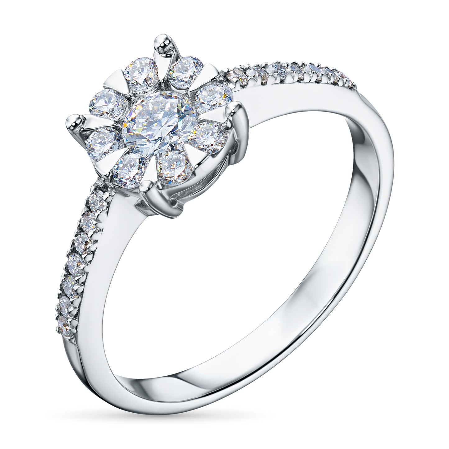 Sterling Silver Ring with Lab-Created Diamonds 2.110 CT.TW