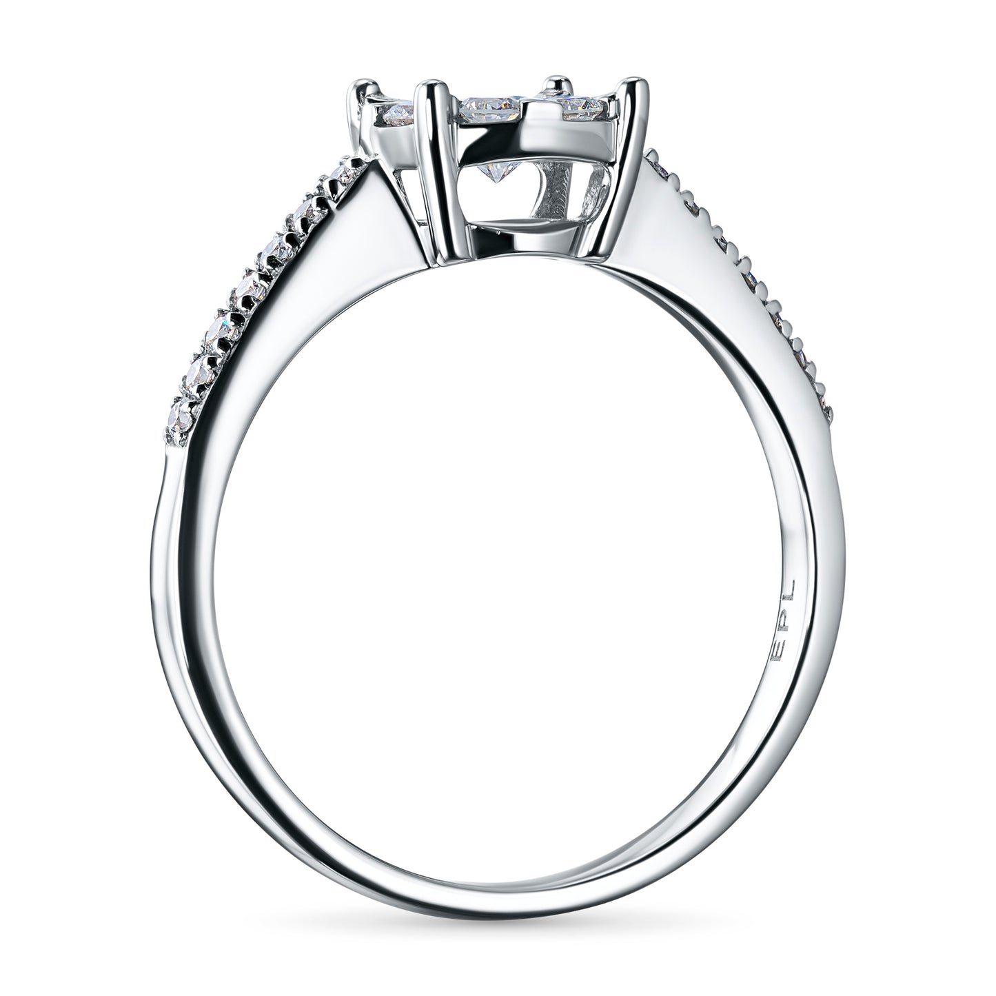 Sterling Silver Ring with Lab-Created Diamonds 2.110 CT.TW