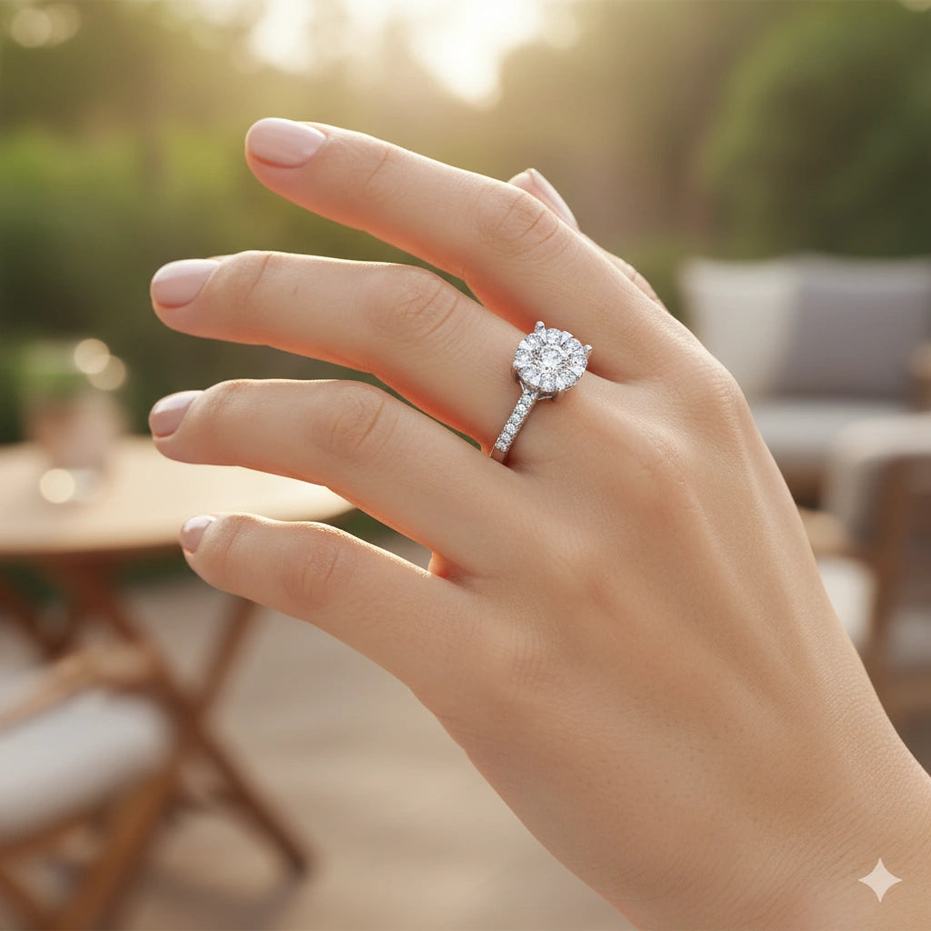 Sterling Silver Ring with Lab-Created Diamonds 2.110 CT.TW