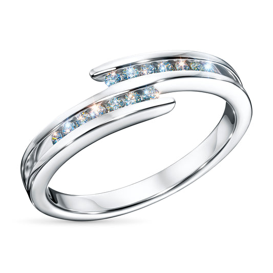 Sterling Silver Ring with Lab-Created Diamonds 0.170 CT.TW