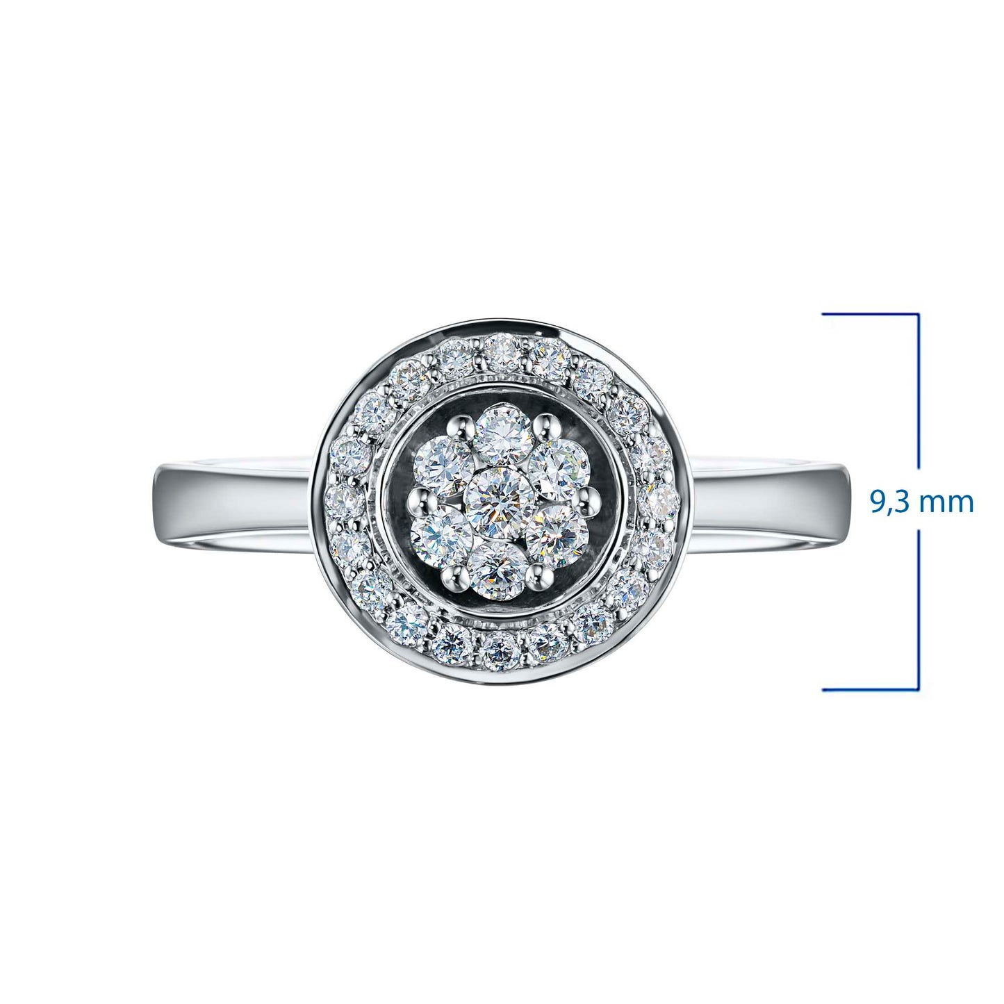 Sterling Silver Ring with Lab-Created Diamonds 0.230 CT.TW