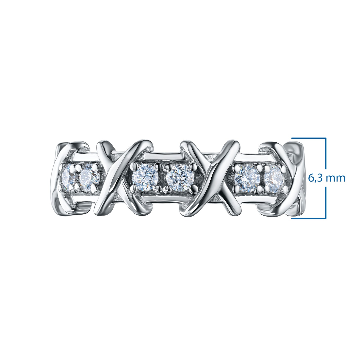 Sterling Silver Ring with Lab-Created Diamonds 0.210 CT.TW
