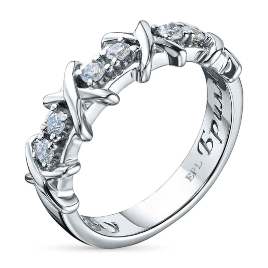 Sterling Silver Ring with Lab-Created Diamonds 0.210 CT.TW