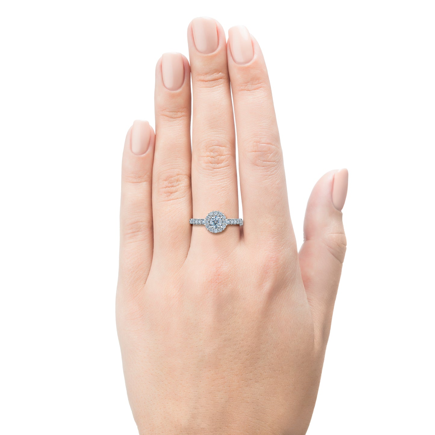 Sterling Silver Ring with Lab-Created Diamonds 0.28 CT.TW