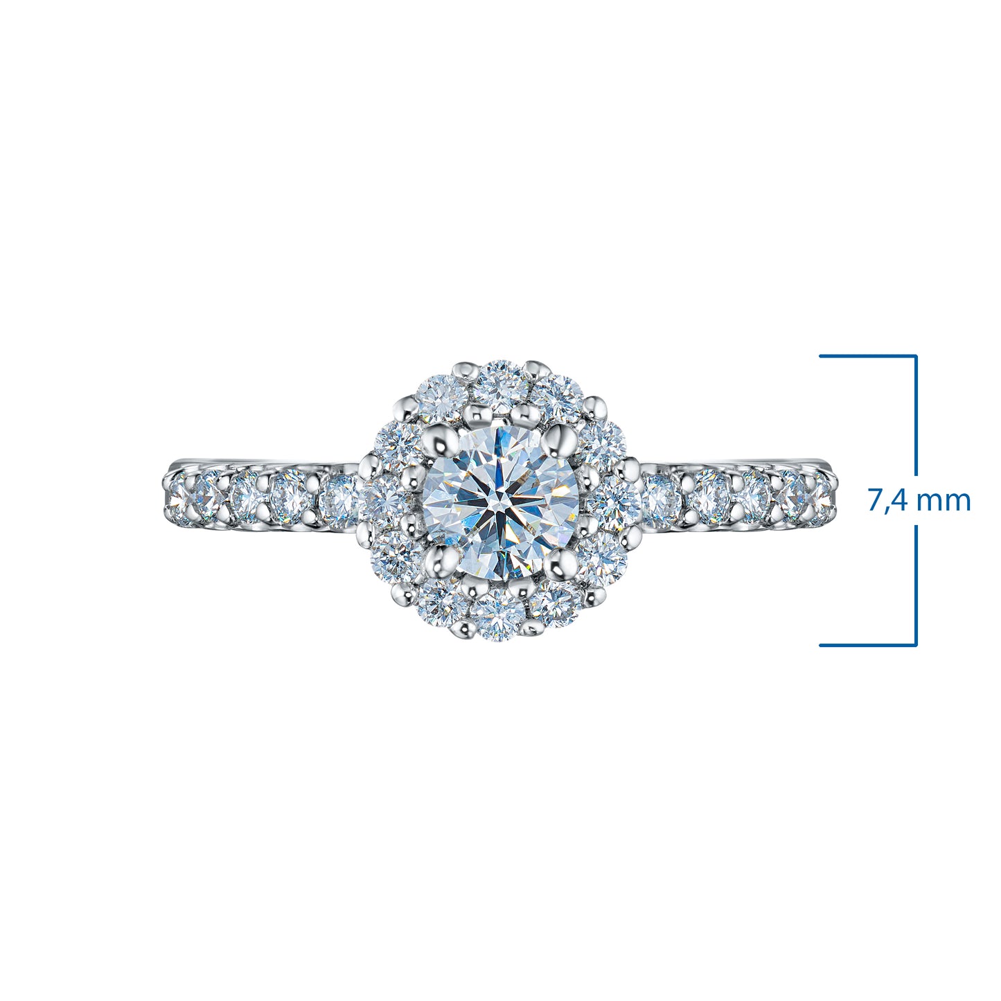 Sterling Silver Ring with Lab-Created Diamonds 7.170 CT.TW