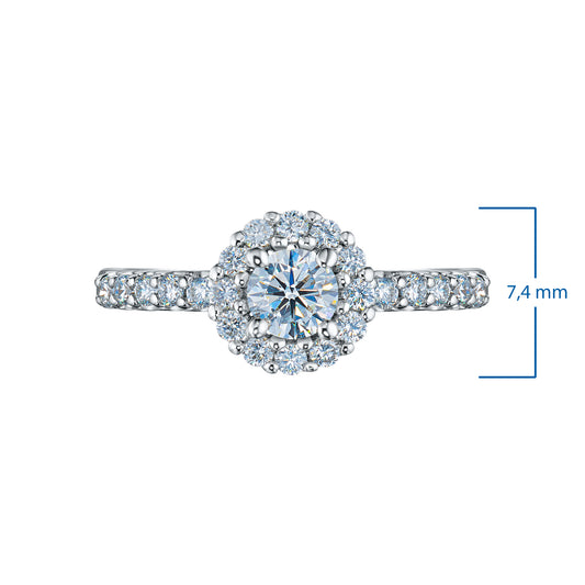 Sterling Silver Ring with Lab-Created Diamonds 7.170 CT.TW