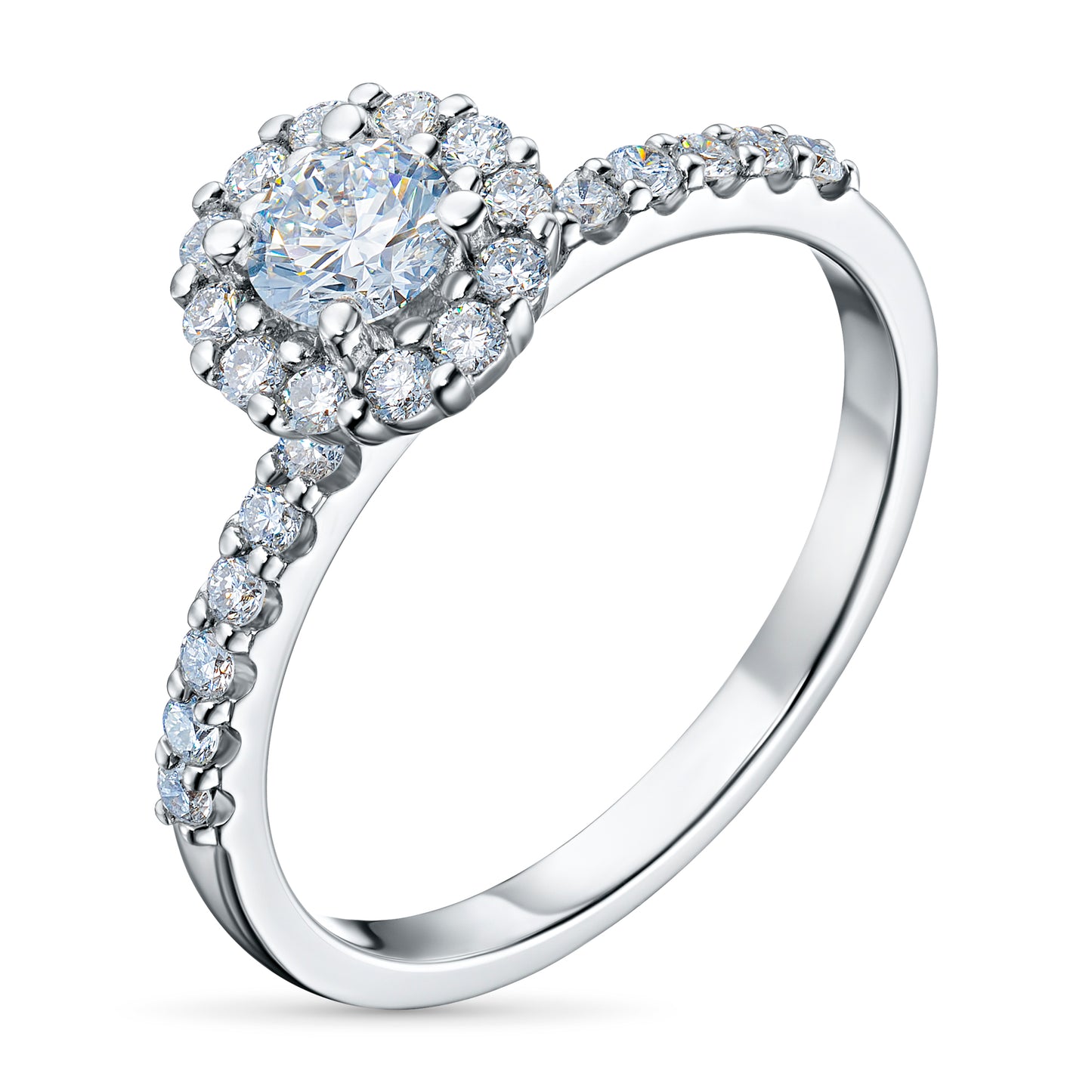 Sterling Silver Ring with Lab-Created Diamonds 0.28 CT.TW