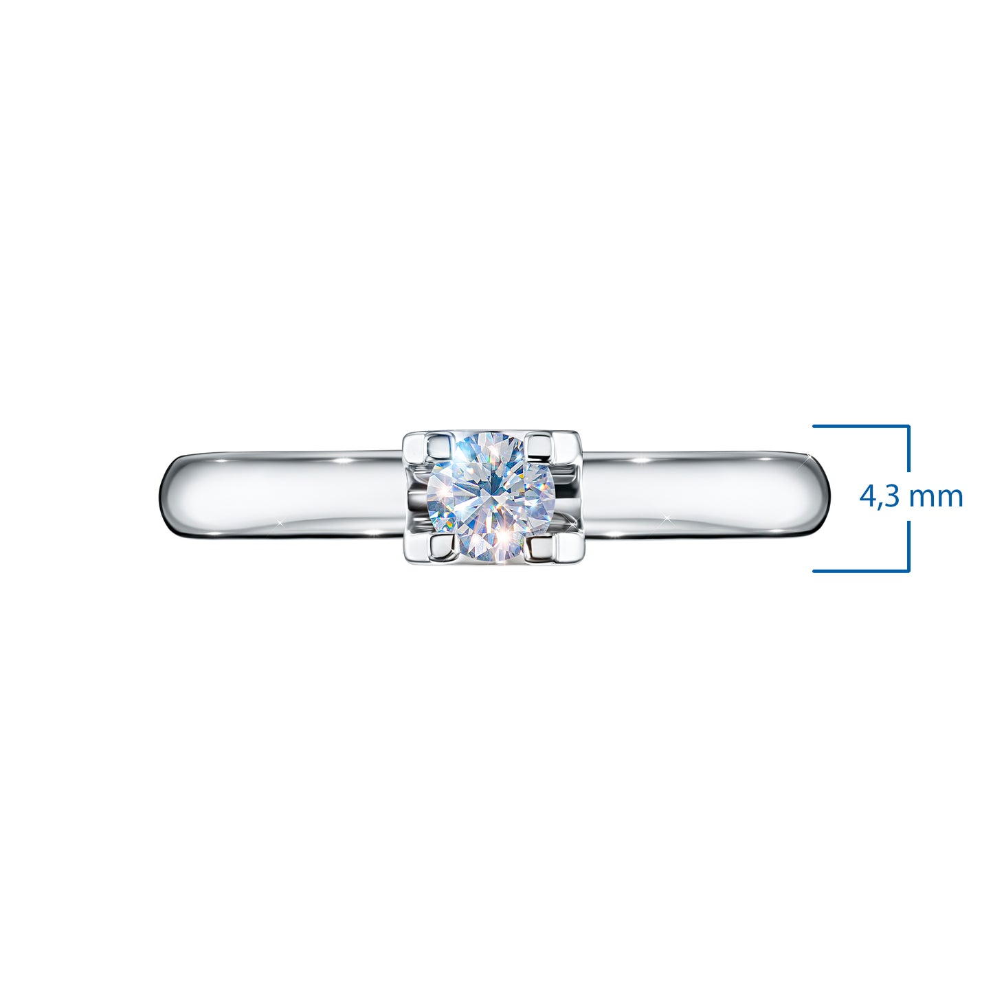 Sterling Silver Ring with Lab-Created Diamonds 0.290 CT.TW