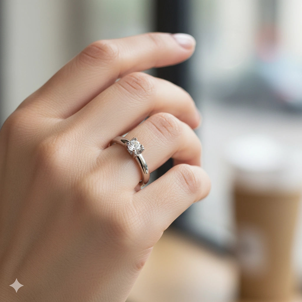 Sterling Silver Ring with Lab-Created Diamonds 0.290 CT.TW