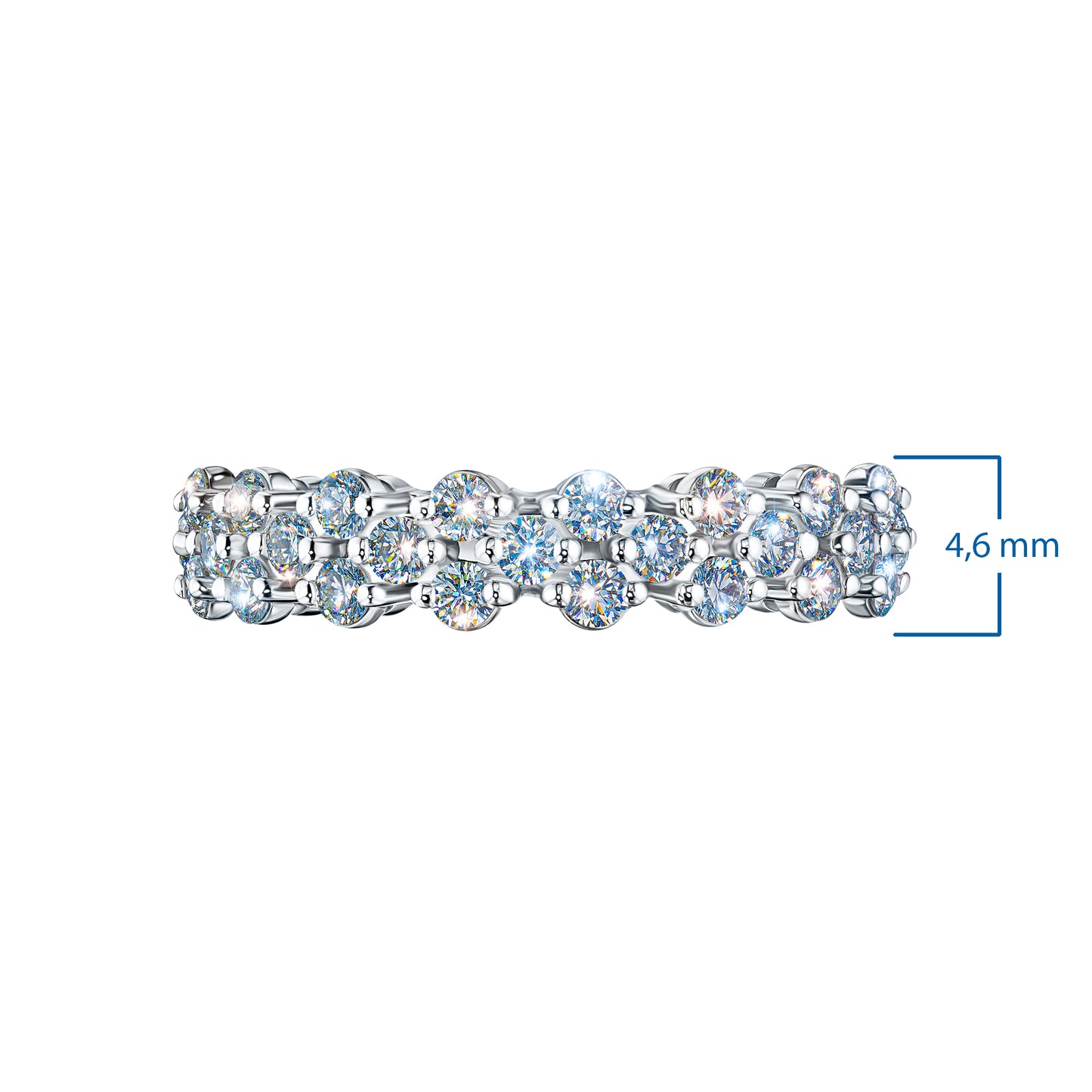 Sterling Silver Ring with Lab-Created Diamonds 0.860 CT.TW