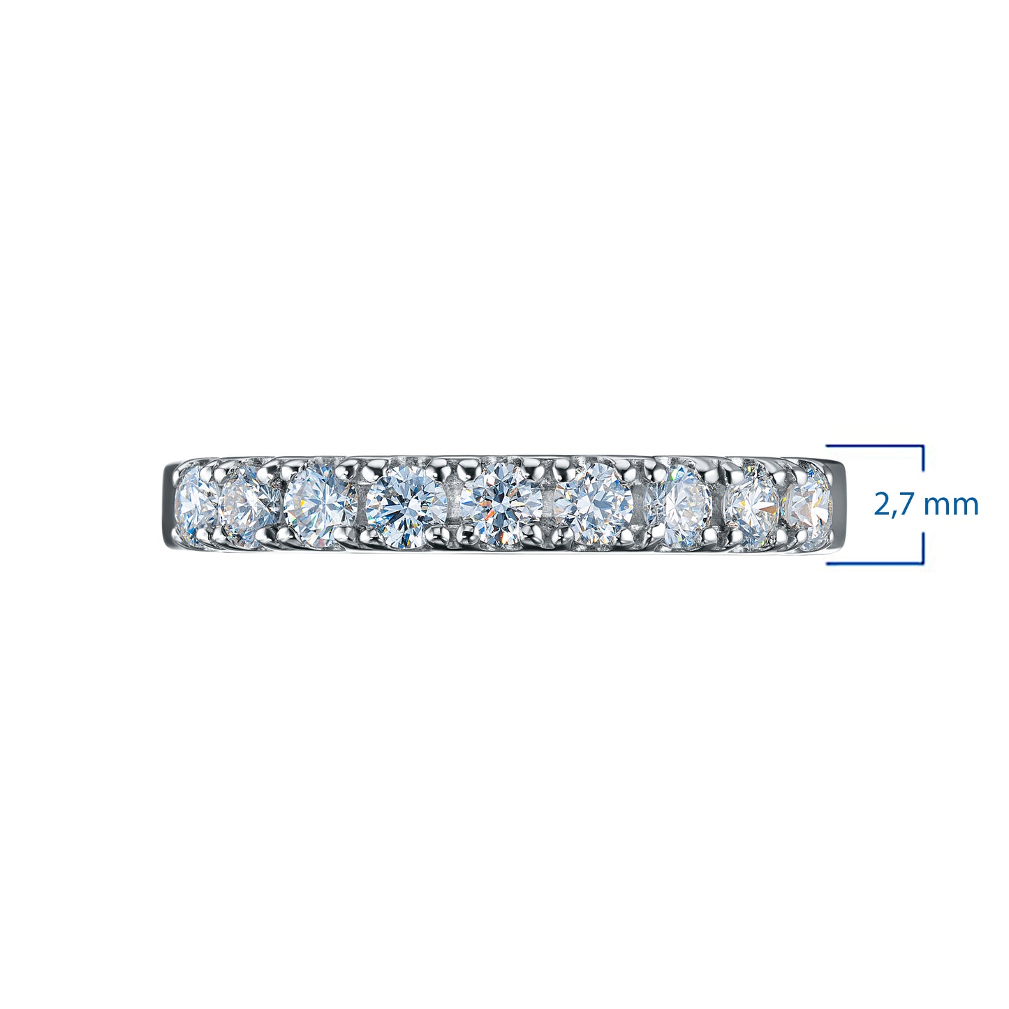 14K White Gold Ring with Lab-Created Diamonds 3.170 CT.TW